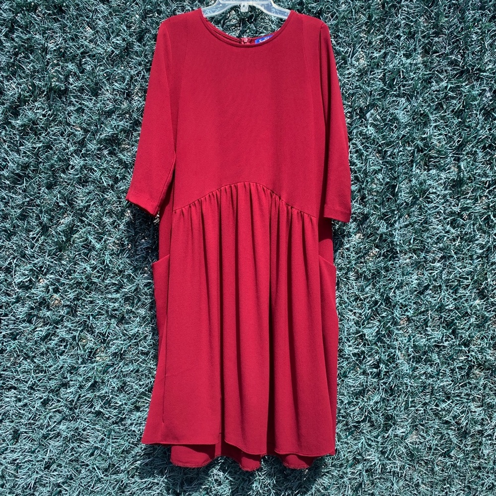 Wine midi dress